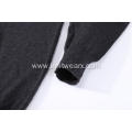 Men's Knitted Stretchable Wool/Acrylic/Nylon V-Neck Pullover